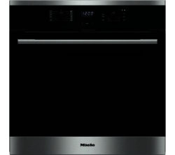 Miele H2561BP Electric Single Oven - Black & Steel